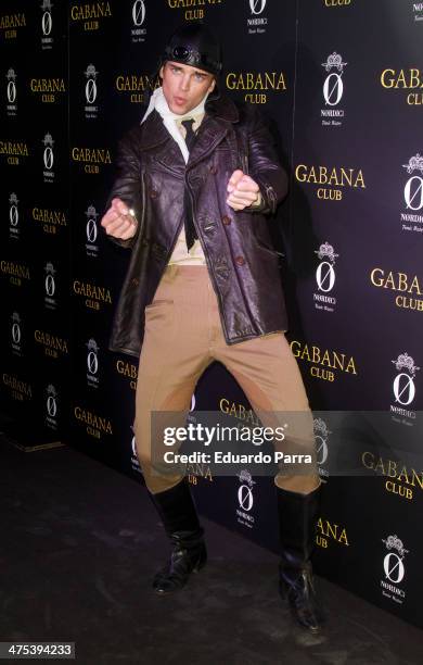 Model River Viiperi attends carnival party photocall at Gabana club on February 27, 2014 in Madrid, Spain.