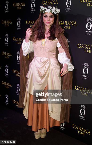 Marisa Jara attends carnival party photocall at Gabana club on February 27, 2014 in Madrid, Spain.