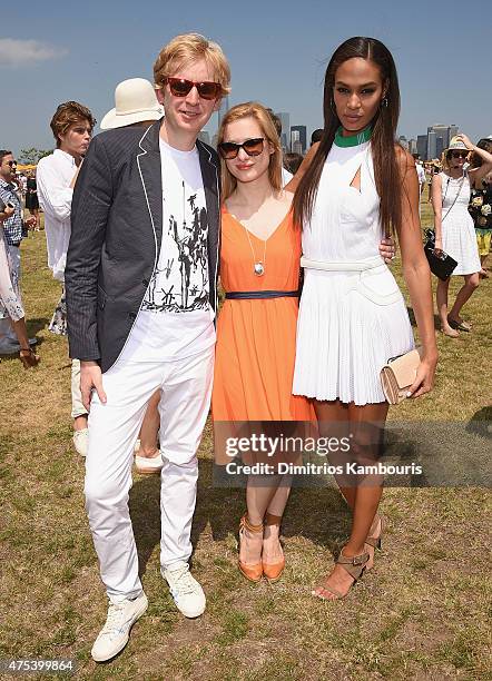Valentine Rei, Olga Rei and Joan Smalls attend the Eighth-Annual Veuve Clicquot Polo Classic at Liberty State Park on May 30, 2015 in Jersey City,...