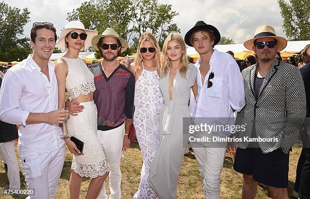 Emerson Barth , Eli Mizrahi and guests attend the Eighth-Annual Veuve Clicquot Polo Classic at Liberty State Park on May 30, 2015 in Jersey City, New...