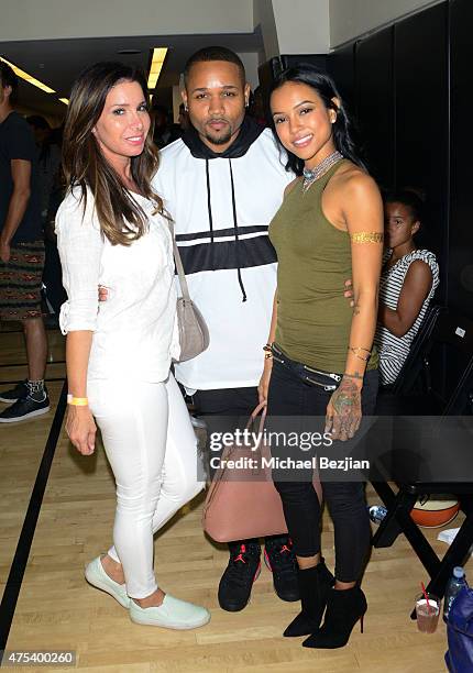 Tammy Brook, J. Ryan LaCour, and Karrueche Tran attend LA Gear Presents Sports Spectacular Charity Basketball Game Hosted By Tyga on May 30, 2015 in...