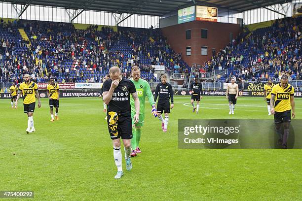 Jeffrey Sarpong of NAC Breda, Jesse van Bezooijen of NAC Breda, Gilles Swerts of NAC Breda, Henrico Drost of NAC Breda, goalkeeper Jelle ten...