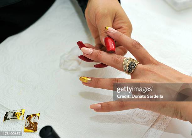 General view of atmosphere at a celebration of LoveGold, Pamela Love's first fine jewelry collection at Chateau Marmont on February 27, 2014 in Los...