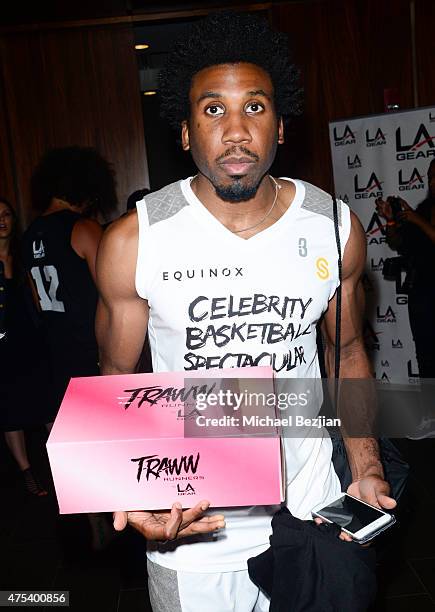Nyambi Nyambi attends LA Gear Presents Sports Spectacular Charity Basketball Game Hosted By Tyga on May 30, 2015 in Los Angeles, California.