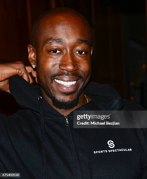 Freddie Gibbs attends LA Gear Presents Sports Spectacular Charity Basketball Game Hosted By Tyga on May 30, 2015 in Los Angeles, California.