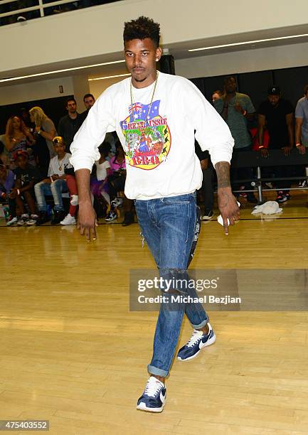 Nick Young attends LA Gear Presents Sports Spectacular Charity Basketball Game Hosted By Tyga on May 30, 2015 in Los Angeles, California.