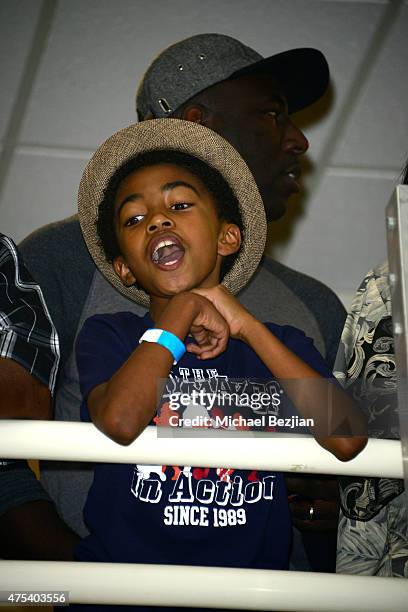 Miles Brown attends LA Gear Presents Sports Spectacular Charity Basketball Game Hosted By Tyga on May 30, 2015 in Los Angeles, California.