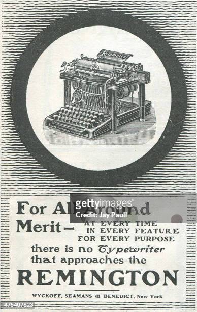 Advertisement for the Remington typewriter by Wyckoff, Seamans and Benedict in New York, 1900.