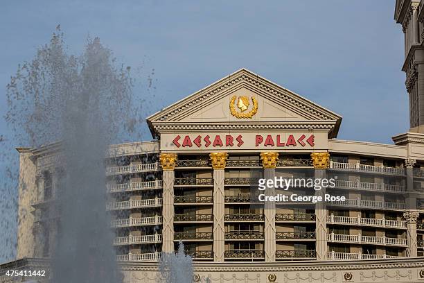 The ornate exterior of Caesars Palace is viewed on May 19, 2015 in Las Vegas, Nevada. Tourism in America's "Sin City" has, within the past year, made...