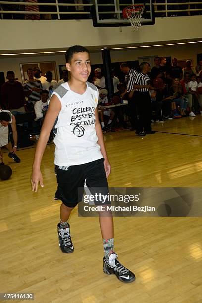 Marcus Scribner attends LA Gear Presents Sports Spectacular Charity Basketball Game Hosted By Tyga on May 30, 2015 in Los Angeles, California.