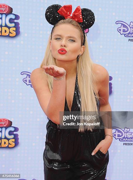 Actress Alli Simpson arrives at the 2015 Radio Disney Music Awards at Nokia Theatre L.A. Live on April 25, 2015 in Los Angeles, California.