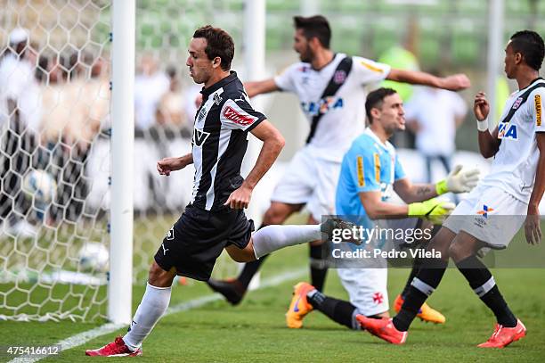 Thiago Ribeiro of Atletico MG celebrates a scored goal against Vasco during a match between Atletico MG and Vasco as part of Brasileirao Series A...