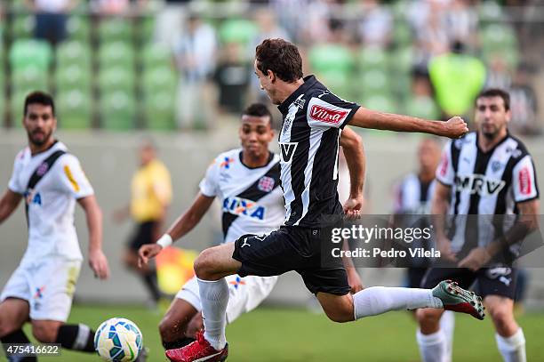 Thiago Ribeiro of Atletico MG a match between Atletico MG and Vasco as part of Brasileirao Series A 2015 at Independencia Stadium on May 31, 2015 in...