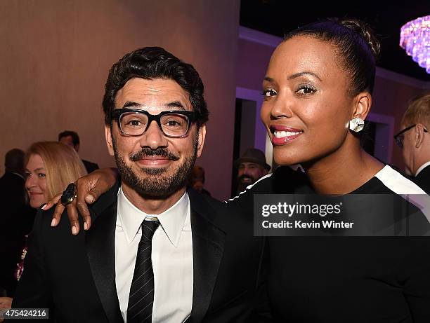 Comdian Al Madrigal and actress Aisha Tyler attend the 5th Annual Critics' Choice Television Awards at The Beverly Hilton Hotel on May 31, 2015 in...
