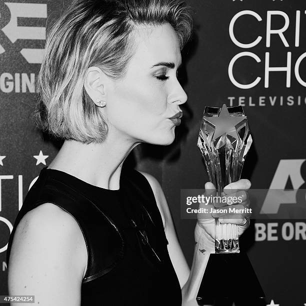 Actress Sarah Paulson attends the 5th Annual Critics' Choice Television Awards at The Beverly Hilton Hotel on May 31, 2015 in Beverly Hills,...