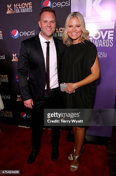 Musical artists Matthew West and Emily West attend the 3rd Annual KLOVE Fan Awards at the Grand Ole Opry House on May 31, 2015 in Nashville,...