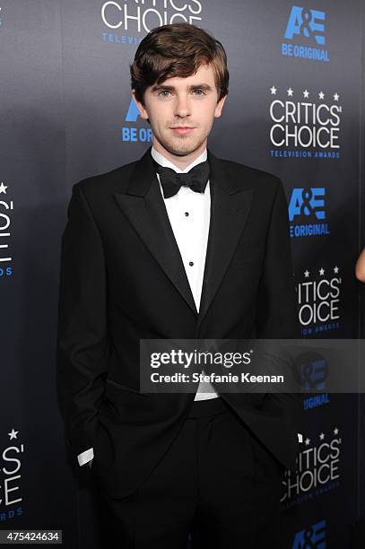 Actor Freddie Highmore attends the 5th Annual Critics' Choice Television Awards at The Beverly Hilton Hotel on May 31, 2015 in Beverly Hills,...