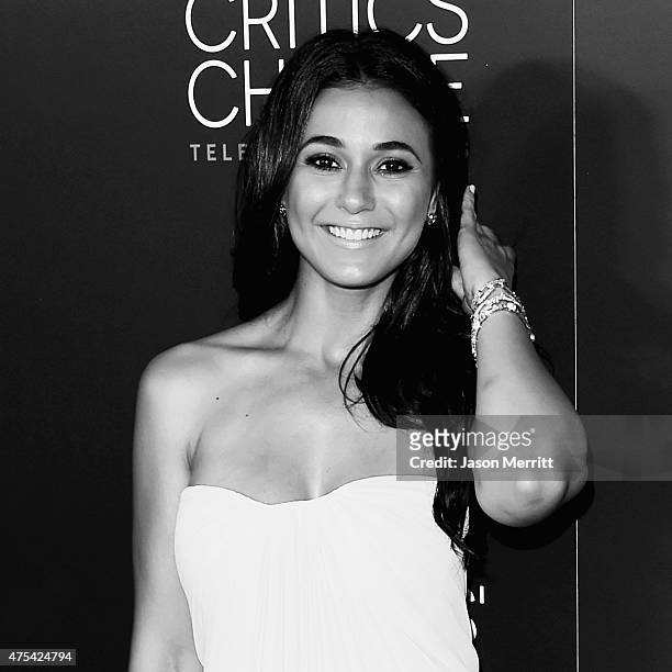 Actress Emmanuelle Chriqui attends the 5th Annual Critics' Choice Television Awards at The Beverly Hilton Hotel on May 31, 2015 in Beverly Hills,...