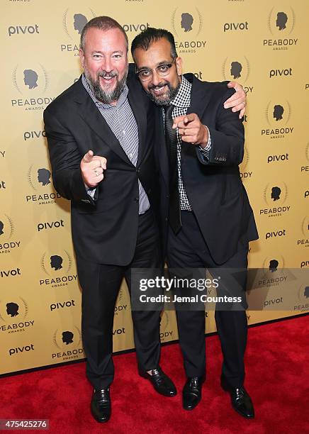Co-founders of VICE News, Shane Smith and Suroosh Alvi attend The 74th Annual Peabody Awards Ceremony at Cipriani Wall Street on May 31, 2015 in New...