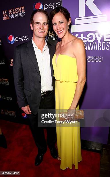 Golfer Kevin Streelman and wife Courtney Streelman attend the 3rd Annual KLOVE Fan Awards at the Grand Ole Opry House on May 31, 2015 in Nashville,...