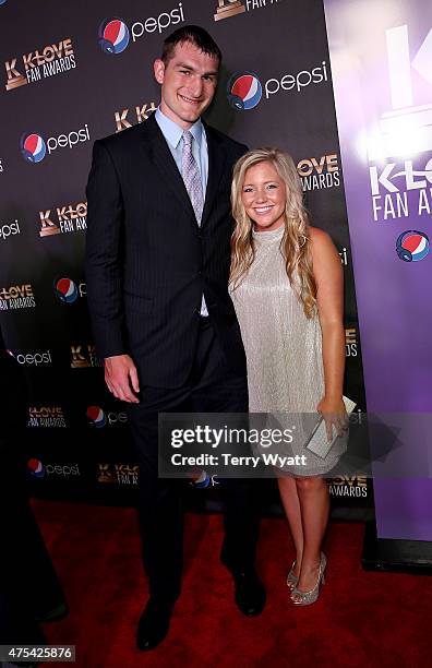 Professional basketball player Tyler Zeller and Caitlyn Ferebee attend the 3rd Annual KLOVE Fan Awards at the Grand Ole Opry House on May 31, 2015 in...