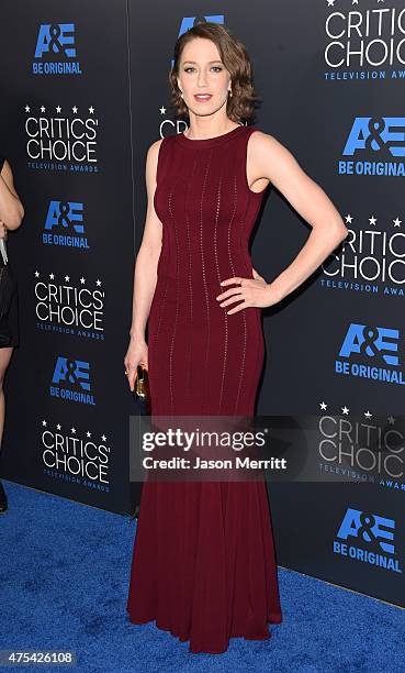 Actress Carrie Coon attends the 5th Annual Critics' Choice Television Awards at The Beverly Hilton Hotel on May 31, 2015 in Beverly Hills, California.