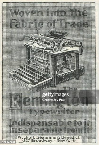 Advertisement for the Remington typewriter by Wyckoff, Seamans and Benedict in New York, 1899.