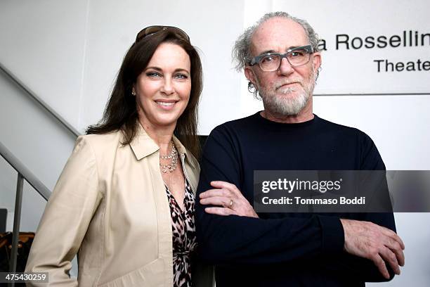 Singer Francesco De Gregori and actress Clarissa Burt attend the Italian Cultural Institute of Los Angeles hosts 'The Great Beauty - Rhymes And...