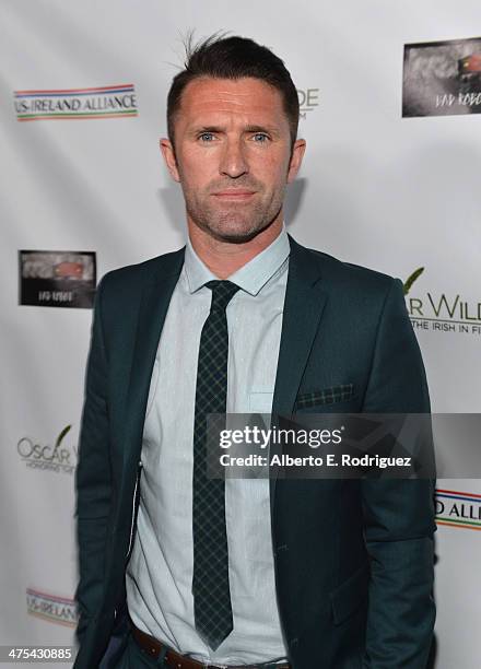 Football Player Robbie Keane attends the 9th Annual "Oscar Wilde: Honoring The Irish In Film" Pre-Academy Awards event at Bad Robot on February 27,...