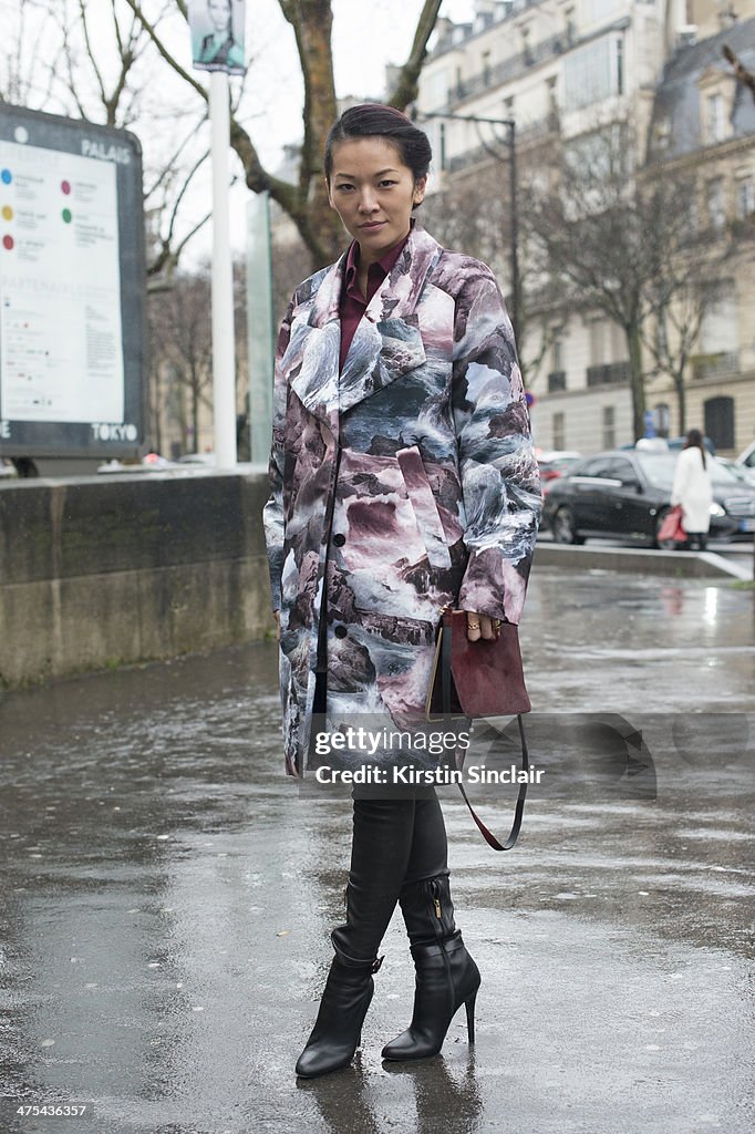 Street Style - Day 3 : Paris Fashion Week - Womenswear Fall/Winter 2014-2015