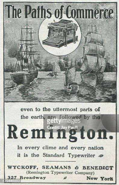 Advertisement for the Remington typewriter by Wyckoff, Seamans and Benedict in New York, 1902.
