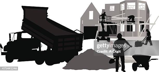 stockillustraties, clipart, cartoons en iconen met labor work - huisuitbreiding