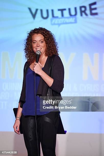Comedian Michelle Wolf performs onstage during Vulture Festival Presents: Comedy Night at The Bell House on May 31, 2015 in Brooklyn, New York.