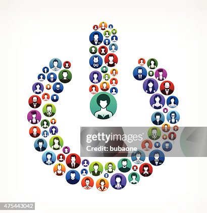 Power Button People Faces Community and Communication Pattern. Power Button People Faces Community and Communication Pattern.