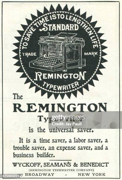 Advertisement for the Remington typewriter by Wyckoff, Seamans and Benedict in New York, 1902.