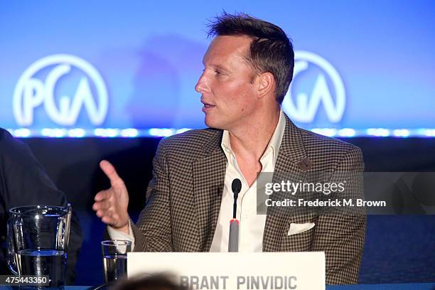 Chief Creative Officer, 3 Ball Entertainment Brant Pinvidic speaks at the 7th Annual Produced By Conference at Paramount Studios on May 31, 2015 in...