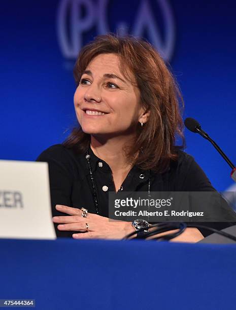 Principal, Little Chicken Productions Inc. Ilene Chaiken speaks at the 7th Annual Produced By Conference at Paramount Studios on May 31, 2015 in...