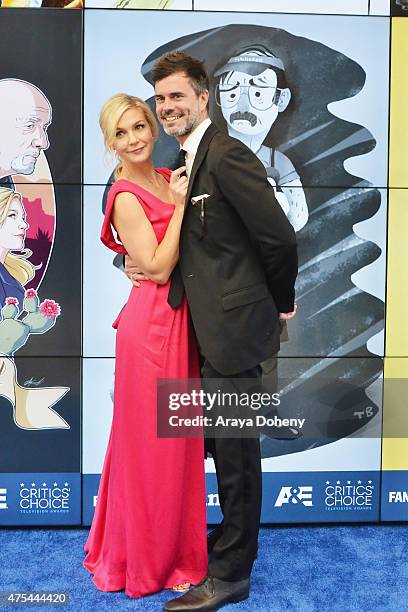 Actress Rhea Seehorn and Graham Larson attend the 5th Annual Critics' Choice Television Awards at The Beverly Hilton Hotel on May 31, 2015 in Beverly...