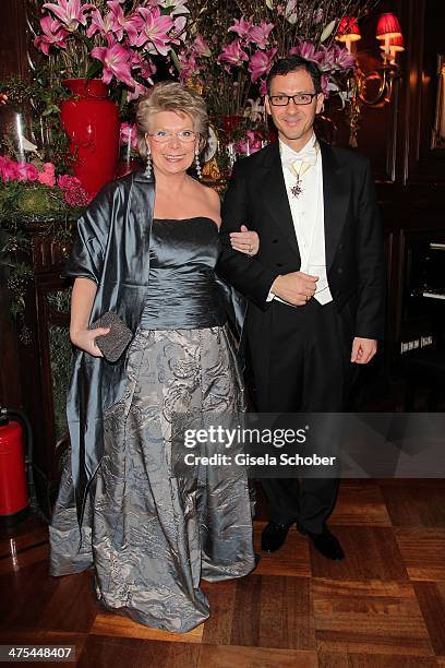 Viviane Reding and Richard Kuehnel attend the traditional Vienna Opera Ball at Vienna State Opera on February 27, 2014 in Vienna, Austria.