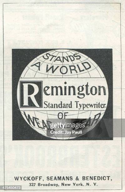 Advertisement for the Remington typewriter by Wyckoff, Seamans and Benedict in New York, 1899.