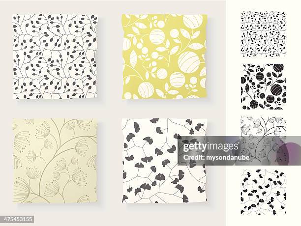 collection of seamless patterns - cushion texture stock illustrations