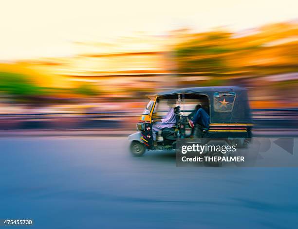 tuk tuk taxi india - rickshaw or tuk tuk or surrey or pedicab stock pictures, royalty-free photos & images