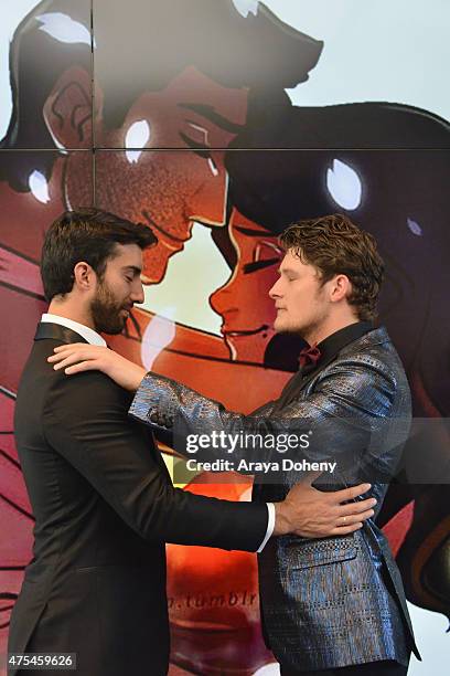 Actors Justin Baldoni and Brett Dier attend the 5th Annual Critics' Choice Television Awards at The Beverly Hilton Hotel on May 31, 2015 in Beverly...