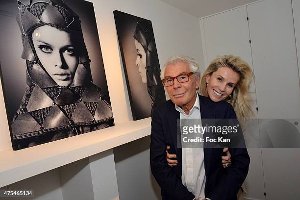 Fashion photographer Jean Daniel Lorieux and Laura Restelli Brizard attend the Jean Daniel Lorieux Photo Exhibition book signing at Galerie Bernard...