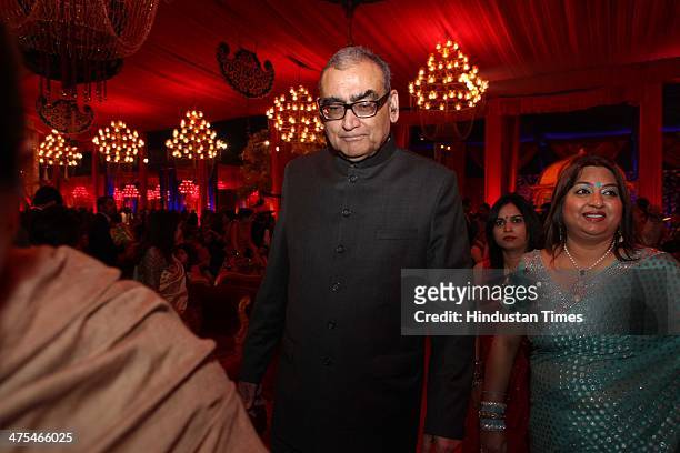 Justice Markandey Katju, Chairman, Press Council of India during the marriage of Swapnil, daughter of Dr Anil Kumar Sharma, Chairman and Managing...