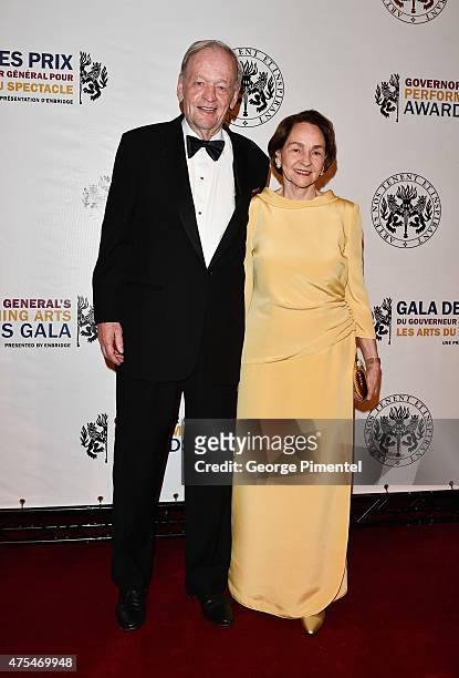 Former Prime Minister of Canada Jean Chretien with wife Aline Chretien attend the Governor General's Performing Arts Awards Gala at National Arts...