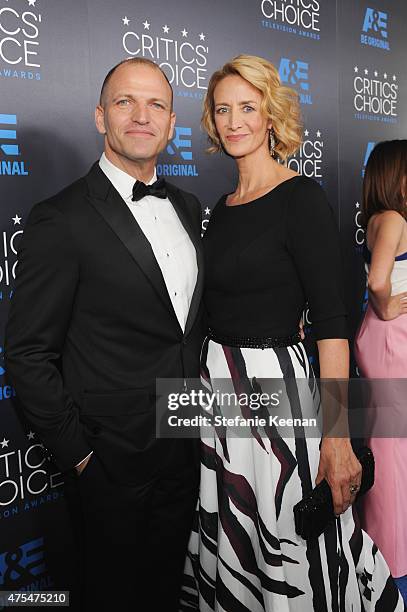 Artist Joe Coleman and actress Janet McTeer attend the 5th Annual Critics' Choice Television Awards at The Beverly Hilton Hotel on May 31, 2015 in...
