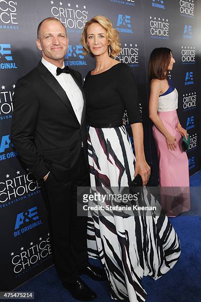 Artist Joe Coleman and actress Janet McTeer attend the 5th Annual Critics' Choice Television Awards at The Beverly Hilton Hotel on May 31, 2015 in...