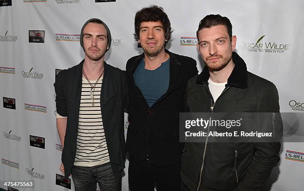 Musicians Paul Wilson, Gary Lightbody and Nathan Connolly of Snow Patrol attend the 9th Annual "Oscar Wilde: Honoring The Irish In Film" Pre-Academy...