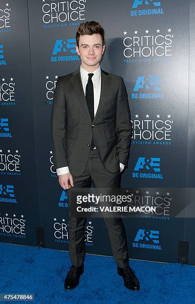 Actor Chris Colfer arrives for the Fifth Annual Critic's Choice Television Awards in Beverly Hills, California, May 31, 2015. AFP PHOTO / Valerie...